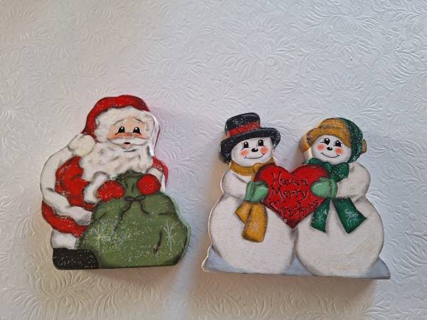 Handcrafted Santa and Snowman Set 1