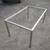 stainless steel and thick glass table with perfectly mitered corners 18 thumbnail