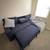 Small Sleeper sectional Dark blue with charging ports and pillows 5 thumbnail