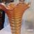 Imperial Ripple Marigold Carnival Glass Vase 2 thumbnail