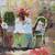 Signed Oil Painting Elevated POV of Coastal Inlet 6 thumbnail