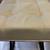 Great clean light green tufted fabric ottoman -footstool on black metal x base 5 thumbnail