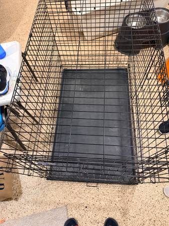 Folding double door dog crate XL 1