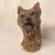 Vintage Wolf Head Bust Figurine / Bookend Heavy Resin 6" tall 1 thumbnail