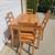 Rustic Pine Wood Dining Table and Four Chairs 9 thumbnail