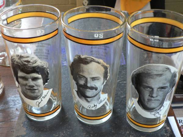 STEELERS Ham, Lambert, Bleier 1974 Arby's glasses 1
