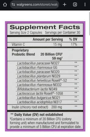 New Walgreens Ultra Probiotic. - $13 (S. Everett)63471199113473122