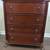 Antique nightstand bed side table with brass feet 3 thumbnail