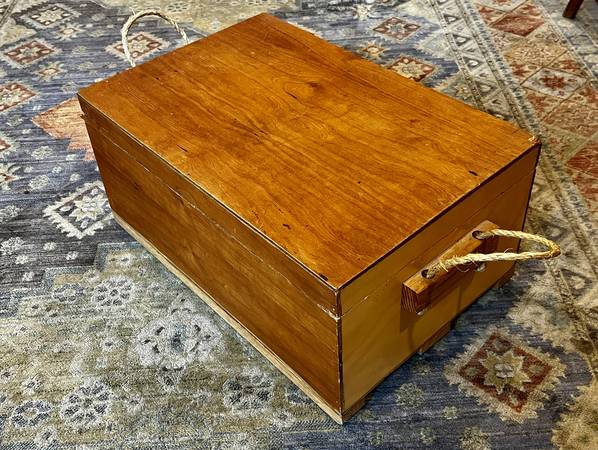 Solid Maple Building Blocks and Cherry Wood Storage Box. 1