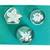 Group of Three Clear Glass Paperweights (Butterfly, Flower, & Eagle) 1 thumbnail