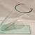 1980's/90's post modern clear glass slanted tube vase 3 thumbnail