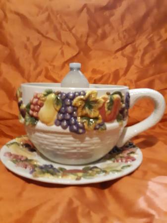 Huge 2-Piece Table/Counter Cup with Saucer - $75 (Dothan)63440435585411121