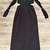 Women's Sz. 6 Black Long Dress, Side Cut-Outs, Neck Scarf, Made in USA 6 thumbnail