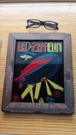 Rare Large Vintage Led Zeppelin Mirror 10 x 12 Stairway to Heaven 1