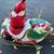 General Foam Plastics Vintage Blow Mold Blowmold Santa Sleigh and Two Reindeer L 6 thumbnail