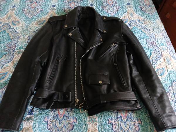 Leather biker jacket 1