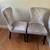 NEW 2 - Chairs Plush Gray Silver Nail Head Trim Dark Wood Legs EACH... 7 thumbnail