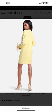 Bebe Lace-up Sleeve Shift Dress (S, NWT, Sold-Out) - $2063471267057539122