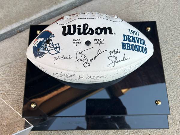 1997 Denver Broncos Super Bowl commemorative Wilson football 1