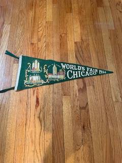 World’s Fair Chicago 1934 Felt Pennant Banner 26" 1