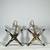 (2pc) Pair Tall MCM Style Brass Table Lamps 5 thumbnail