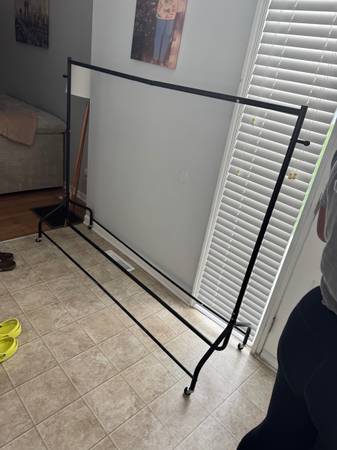 Black Industrial Clothes Rack 1
