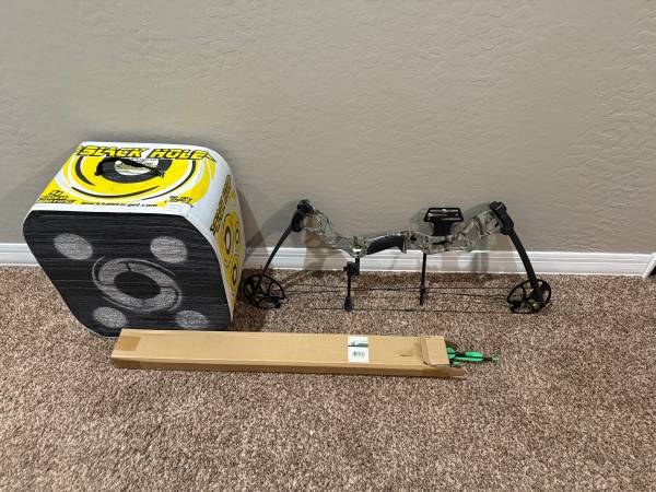 Compound Bow and arrow, black hole target package 1