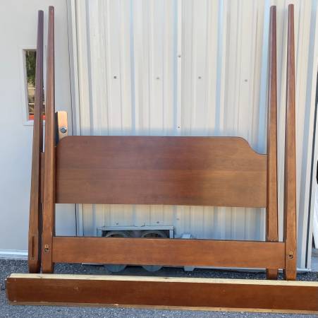 Antique Solid Wood Queen Bed Frame 1