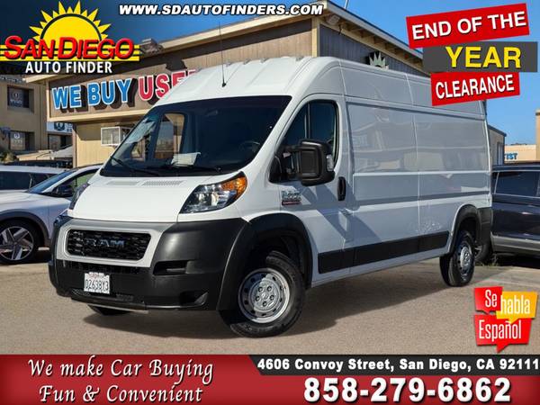 2021 Ram ProMaster Don't miss it, Easy Financing, Call 858 SKU:26762 R 1