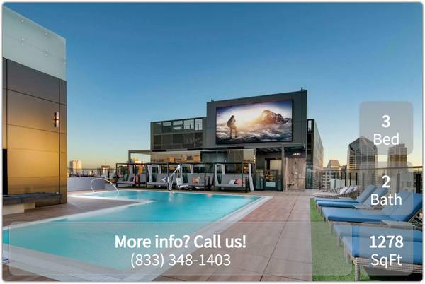 $5,389 / 3 habitaciones - 1278 pies² - ¡Diseño ecológico fabuloso! ¡Increíble casa ecológica de 3 habitaciones, 2 baños! ¡1278 pies²! (San Diego - Little Italy)63865590776579121