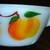 FIRE KING ? handled soup bowl - painted peaches 2 thumbnail