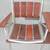 Rare Vintage MCM Folding Aluminum Redwood Slat Double Lawn Chair 13 thumbnail