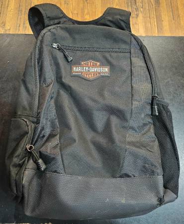Harley Davidson Genuine Motorcycle Black Adjustable Backpack Laptop Co 1
