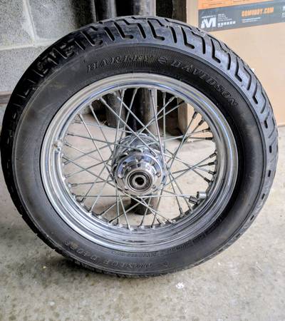 16" spoked rim from a 1997 Harley Fatboy soft tail 1