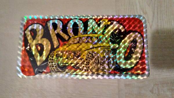 Old Ford Bronco Plate 1