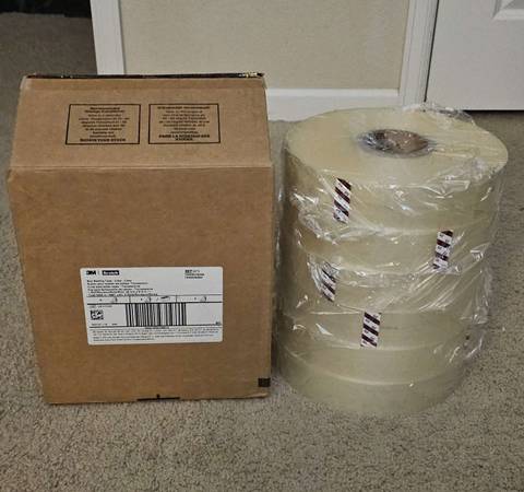 3M Scotch 371 Industrial Box Sealing Tape 6 Pack 48mm×914mm 1000yd NEW 1