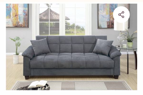 gray adjustable sofa, Hidden Storage + USB Ports 1