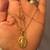 18K Italian SOLID Yellow Gold Necklace with Virgin Mary (Madona) Penda 3 thumbnail