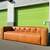 Poly and Bark Saddle Tan Leather Couch Sofa 3 thumbnail