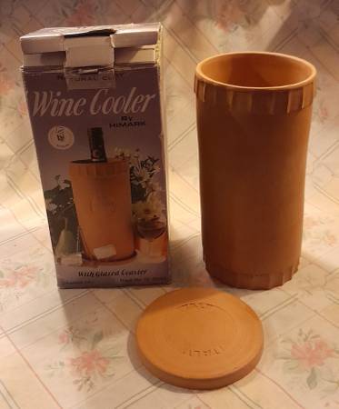 1981 Himark Vino Fresco Terra Cotta Wine Cooler w/ Coaster 1