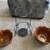 Two Bowls on Wrought Iron Stand 4 thumbnail