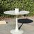 Mid Century Modern White Tulip Pedestal MCM Round Dining Table 3 thumbnail