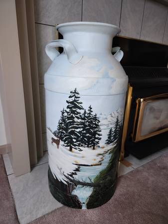 Painted Milk Can 1