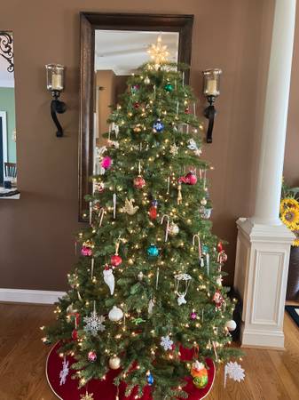 Pre lit artificial 8ft Christmas Tree 1