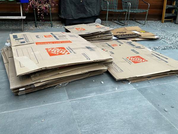Lightly used moving boxes 1