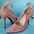 Size 7 QUPID 4" Pink Stiletto High Heel Shoes 1 thumbnail