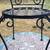 2pc Wrought Iron & Stone Inlaid Patio Set 5 thumbnail