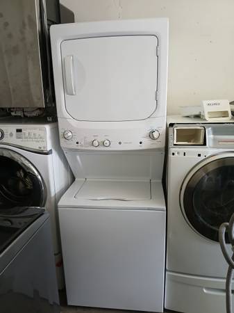 Ge gas stackable washer and gas dryer 27 wide 1