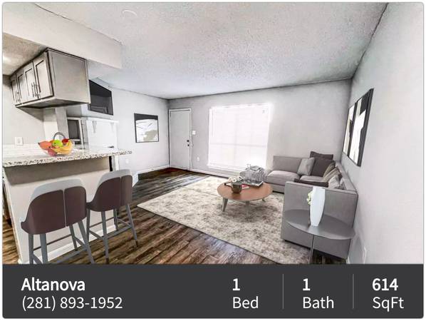 $849 / 1br - 614ft2 - Every Day's a Journey: Begin and End Yours in the Perfect Home! (Houston - Northwest Houston)63924168416131120