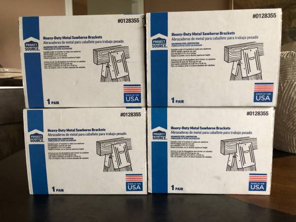 Project Source Galvanized Sawhorse brackets. NIB. Waaaay cheaper than 1